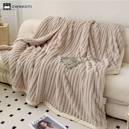 Reversible Solid Color Throw Blanket