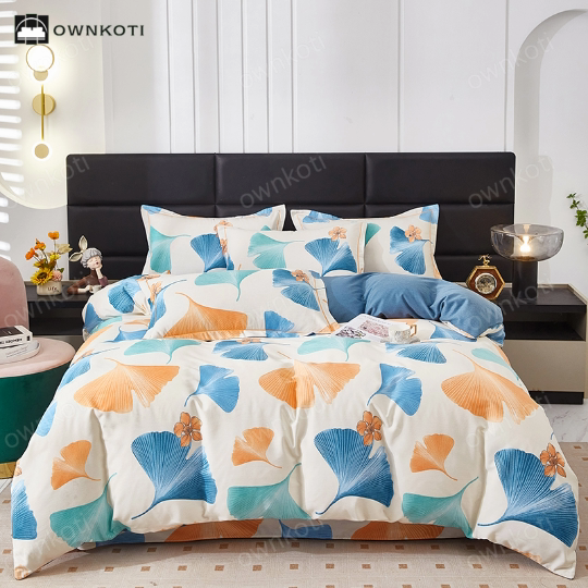 Cotton Rural Ginkgo Leaf Bedding Set(4PCS)