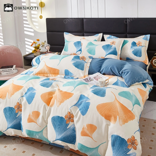 Cotton Rural Ginkgo Leaf Bedding Set(4PCS)