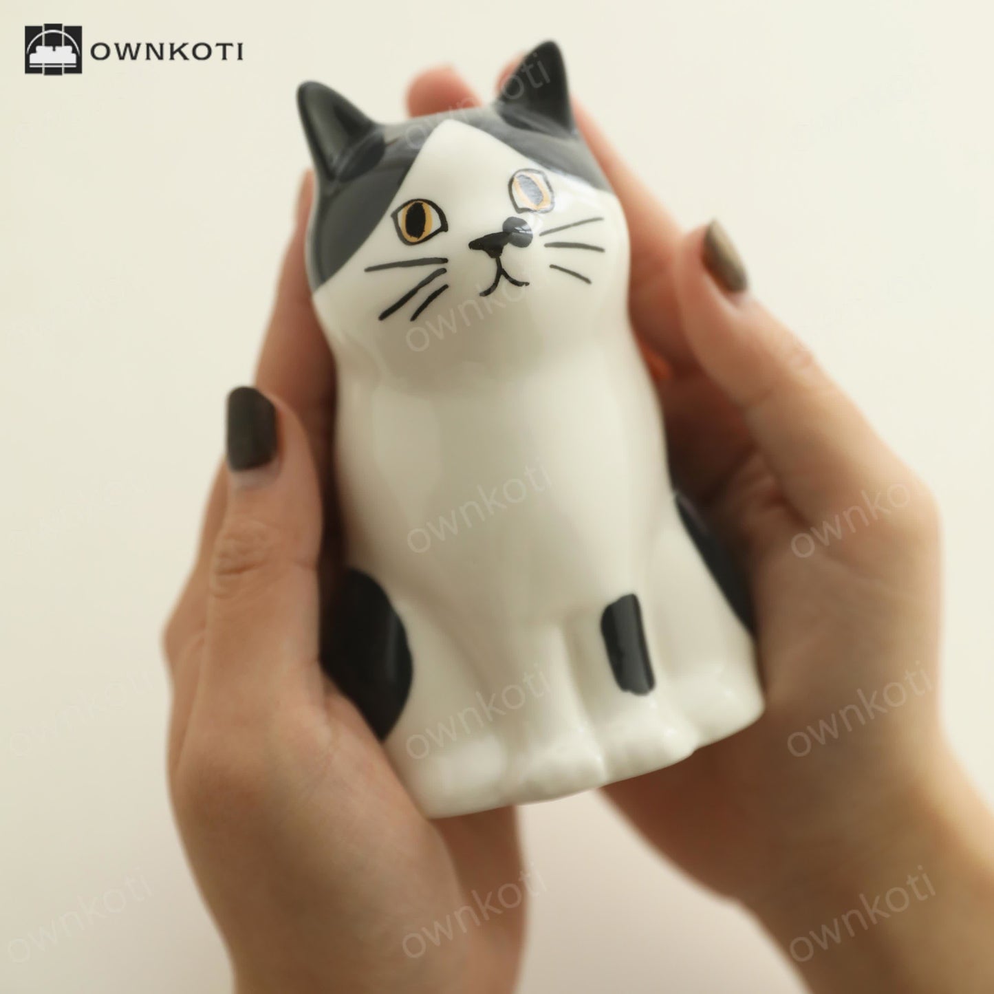 Hand-painted Cat Ceramic Vase Pen Holder