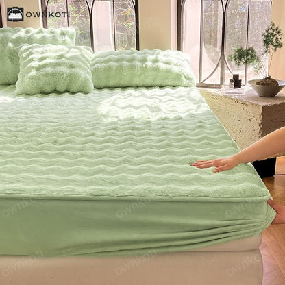 Simple Soft Fleece Breathable Fitted Sheet