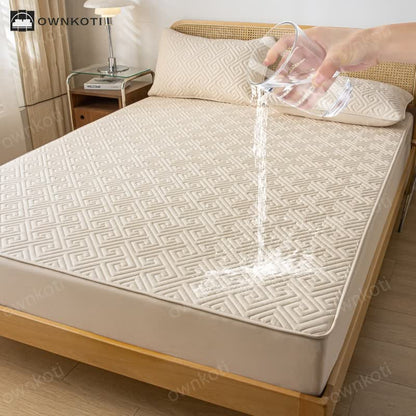 Waterproof Thickened  Simple Style Fitted Sheet