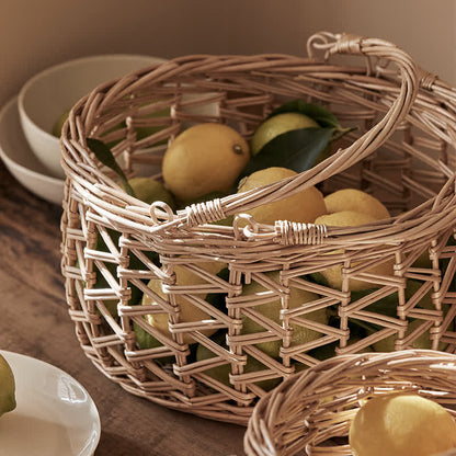 Handmade Wicker Fruit Hanging Storage Basket