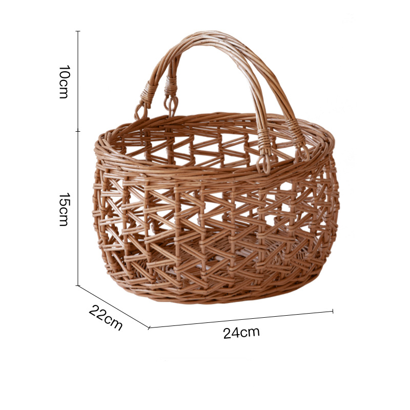 Handmade Wicker Fruit Hanging Storage Basket