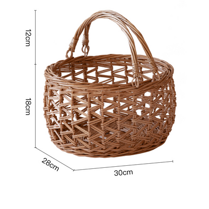 Handmade Wicker Fruit Hanging Storage Basket