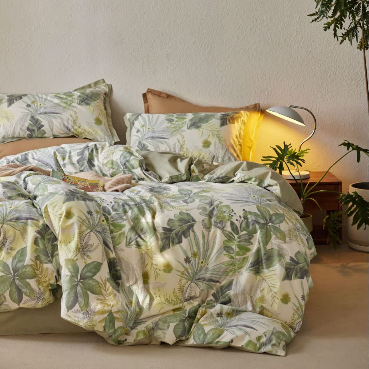 Luxurious Lush Leaf Cotton Bedding Set (4PCS)