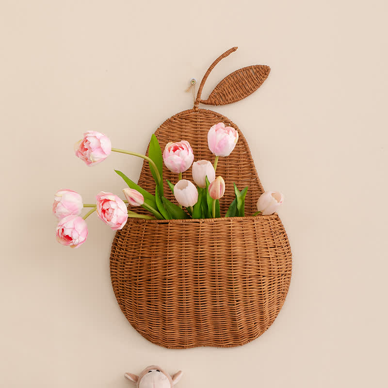 Rattan Woven Fruit Shaped Wall Basket