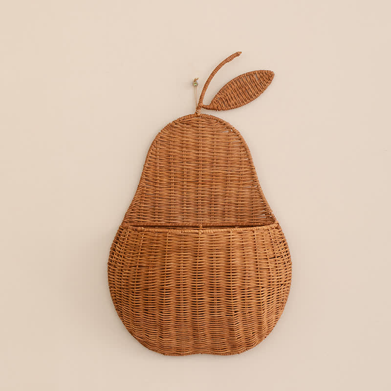 Rattan Woven Fruit Shaped Wall Basket