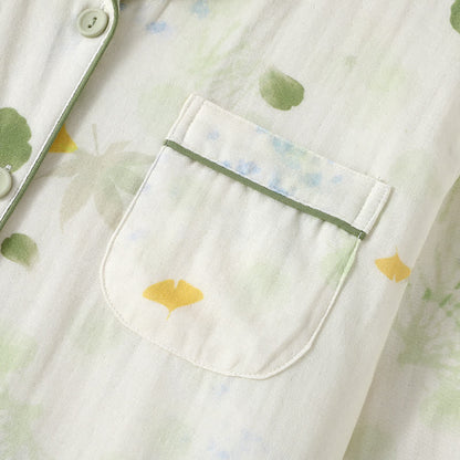 Rural Leaf Cotton Gauze Pajama Set - image 3