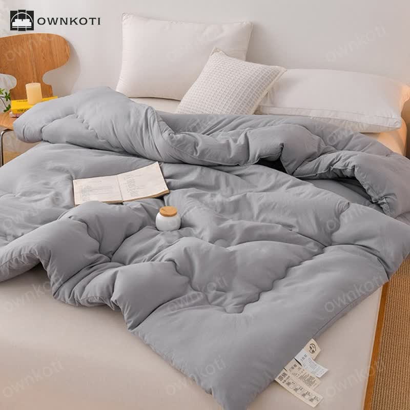 Solid Color Soft Reversible Comforter