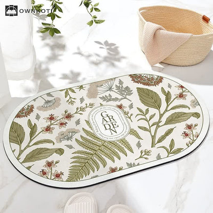 Anti-slip Refresh Floral Bath Mat