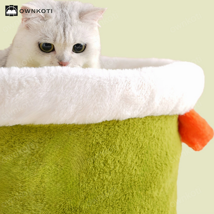 Warm Fleece Closed Saucepan Pet Bed