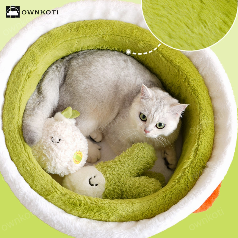 Warm Fleece Closed Saucepan Pet Bed