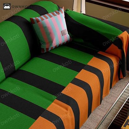 Vintage Striped Soft Sofa Cover