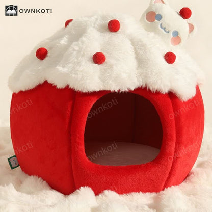 Cute Winter Warm Fleece Pet Bed