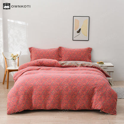 Pastoral Cotton Duvet Cover Bedding Set (4PCS)