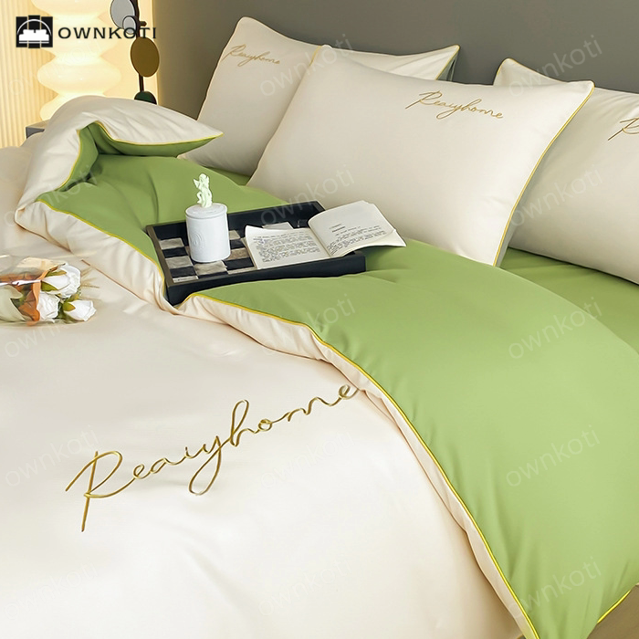 Simple Breathable Duvet Cover Bedding Set (4PCS)