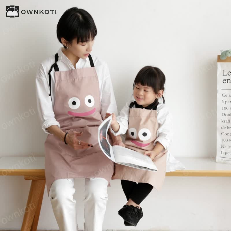 Cute Style Waterproof Parent-child Apron