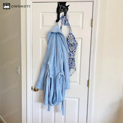 Black Cat Over The Door Hooks Hanger