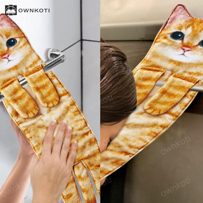 Cat Hangable Kitchen Bathroom Hand Towel