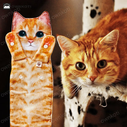 Cat Hangable Kitchen Bathroom Hand Towel