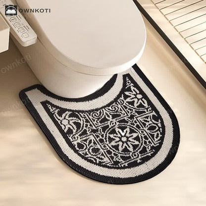 Non-Slip Plush U-Shaped Toilet Rug