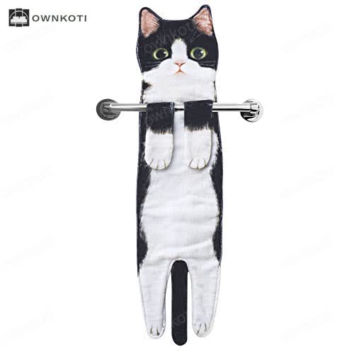 Cat Hangable Kitchen Bathroom Hand Towel