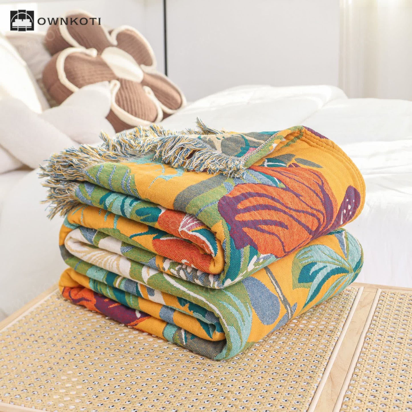 Rural Lily Reversible Cotton Gauze Blanket