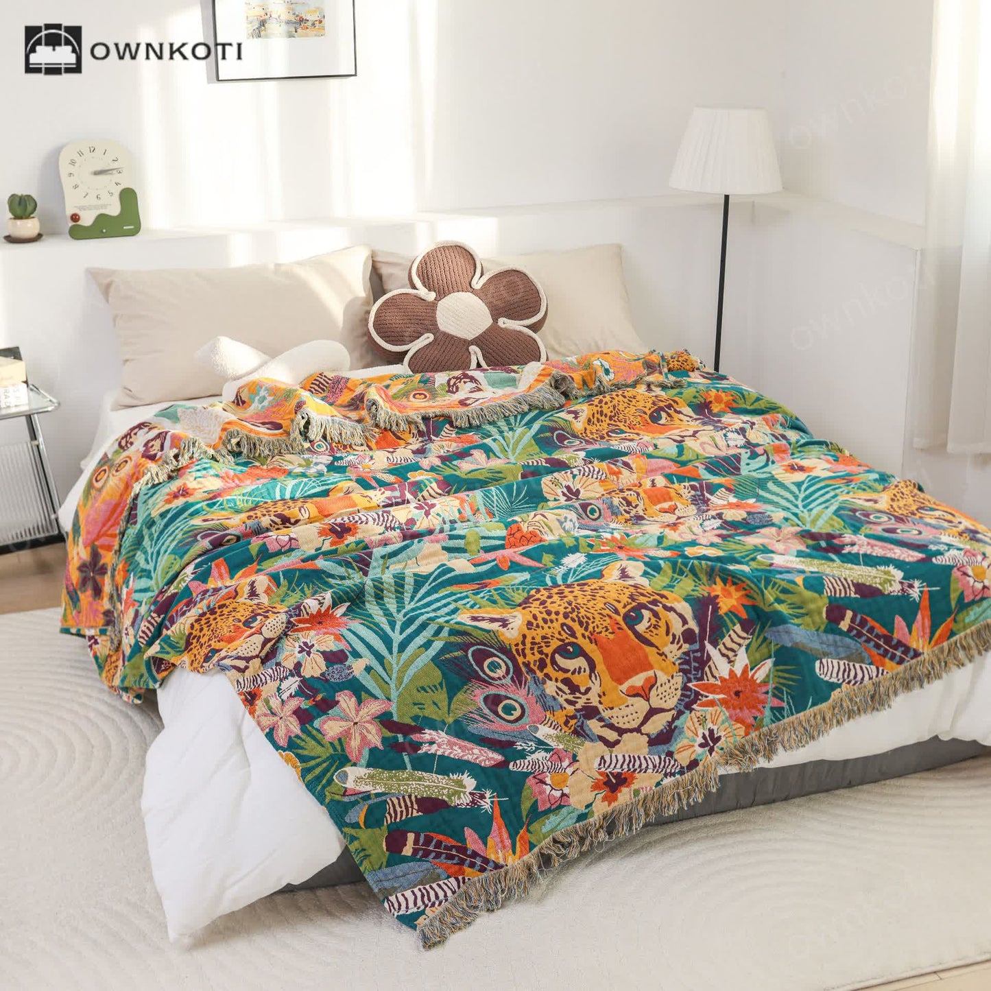 Pure Cotton Tropical Style Lighweight Blanket