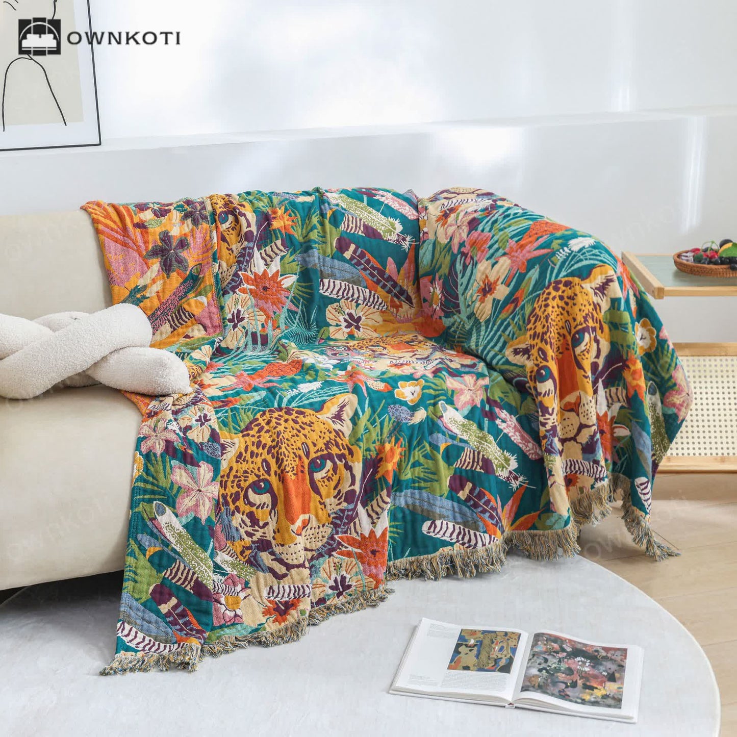 Pure Cotton Tropical Style Lighweight Blanket