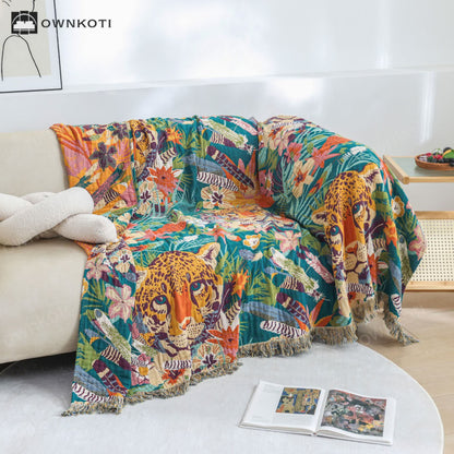 Pure Cotton Tropical Style Lighweight Blanket