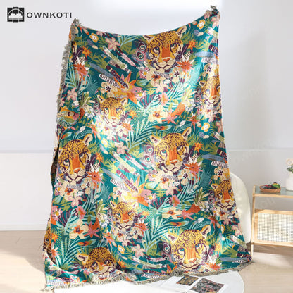 Pure Cotton Tropical Style Lighweight Blanket