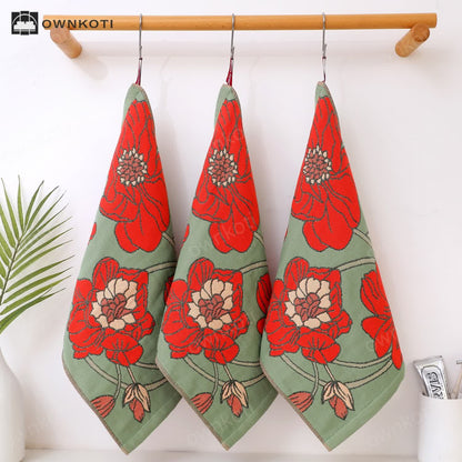 Cotton Gauze Floral Soft Kitchen Towel