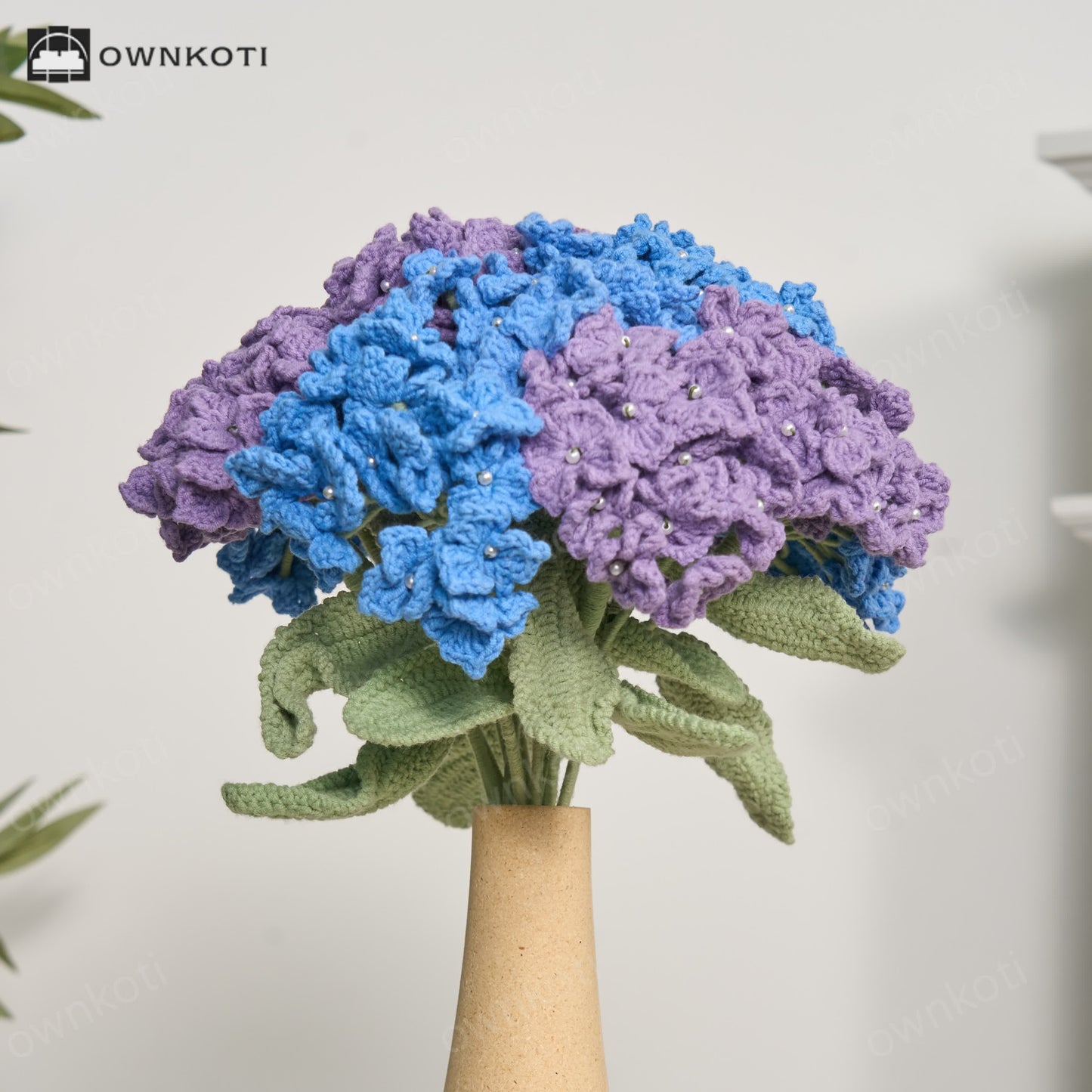 Crochet Hydrangea Bouquet Home Decor Ornament