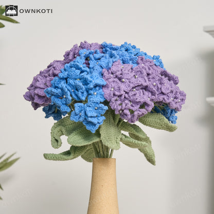 Crochet Hydrangea Bouquet Home Decor Ornament