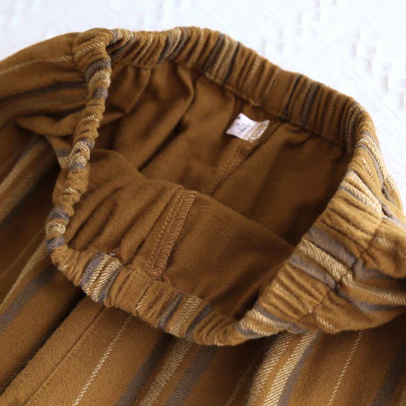 Brushed Cotton Striped Pajama Set
