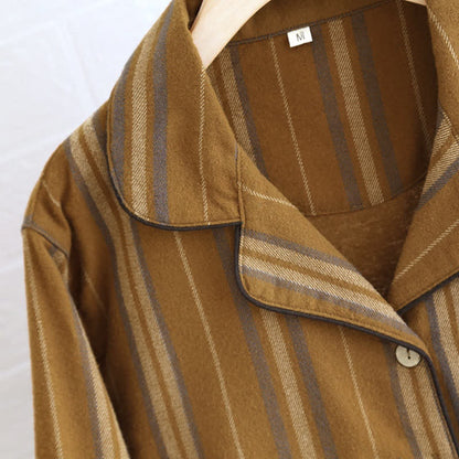 Brushed Cotton Striped Pajama Set
