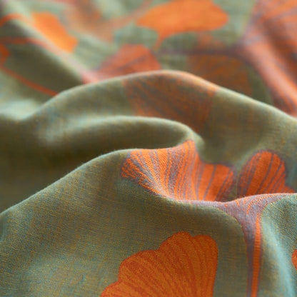 Ownkoti Button Ginkgo Leaf Cotton Gauze Doona Covers Bedding Set (4PCS) - image 15