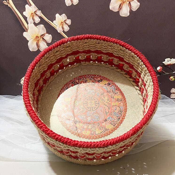 Handmade Hemp Rope Tabletop Storage Basket - image 2