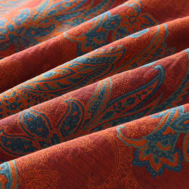 Ownkoti Cotton Gauze Jacquard Retro Quick-dry Bathrobe - image 7