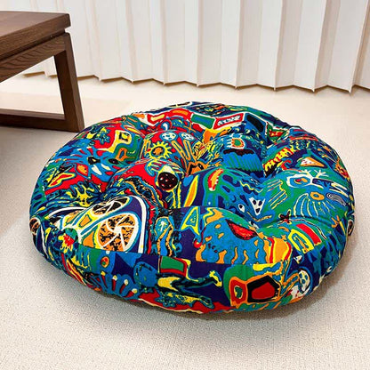 Exotic Round-shaped Soft Floor Chair Cushion