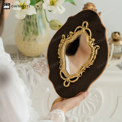 French Vintage Ornate Vanity Tassel Wall Mirror