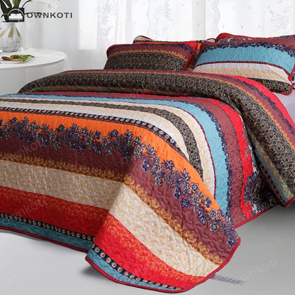 Bohemian Quilted Soft Coverlet Bedding Set(3PCS)