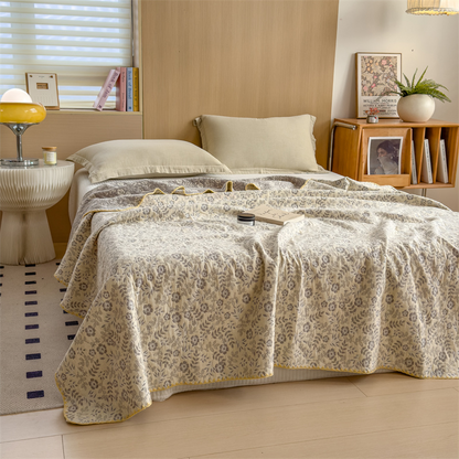 Refresh Floral Three Layers Cotton Gauze Quilt - image 5