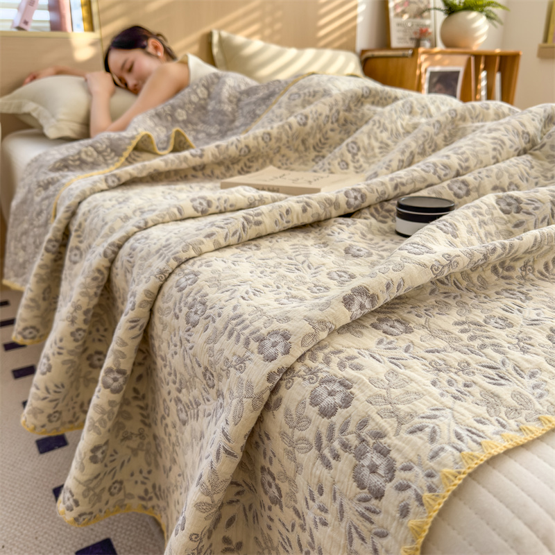 Refresh Floral Three Layers Cotton Gauze Quilt - image 0