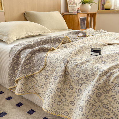 Refresh Floral Three Layers Cotton Gauze Quilt - image 7