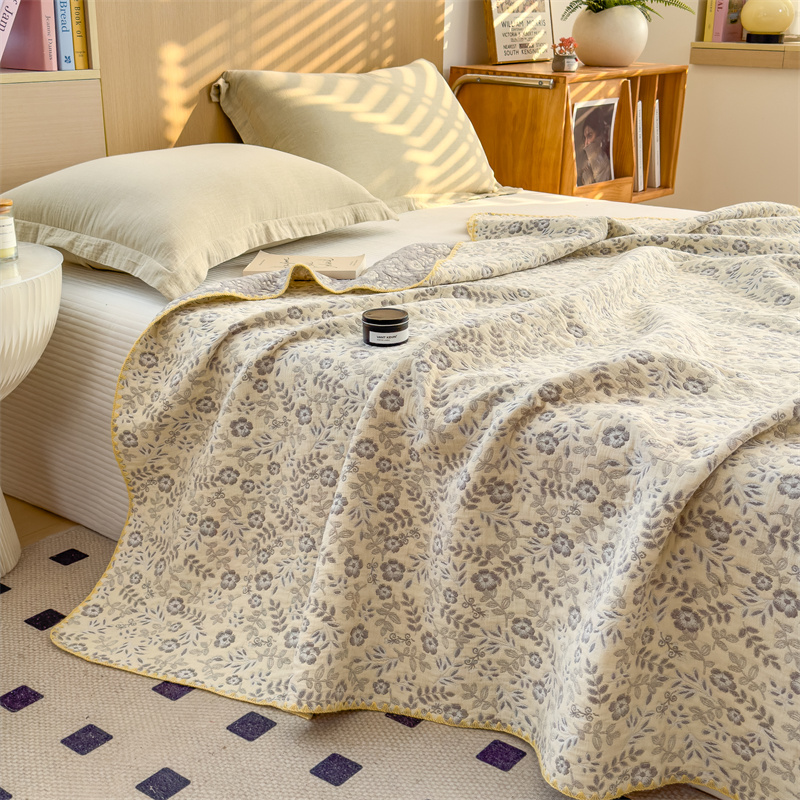 Refresh Floral Three Layers Cotton Gauze Quilt - image 6