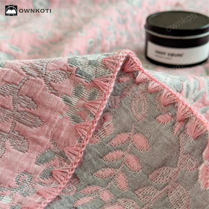 Refresh Floral Three Layers Cotton Gauze Quilt