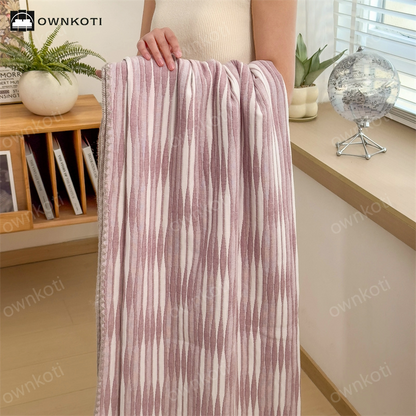Cotton Gauze Striped Breathable Comfy Quilt
