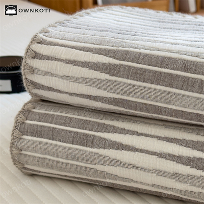 Cotton Gauze Striped Breathable Comfy Quilt